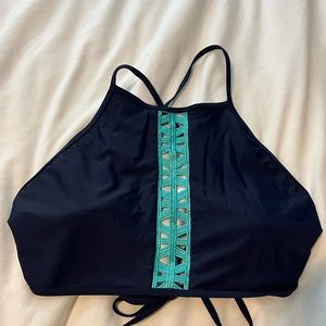 Aerie high neck, tie back bikini top. EUC